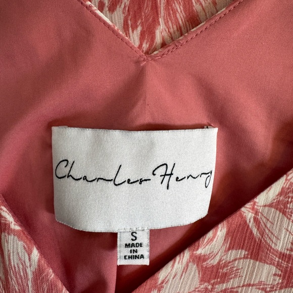 Floral Pink and White Chiffon Mini Sundress - Picture 6 of 7